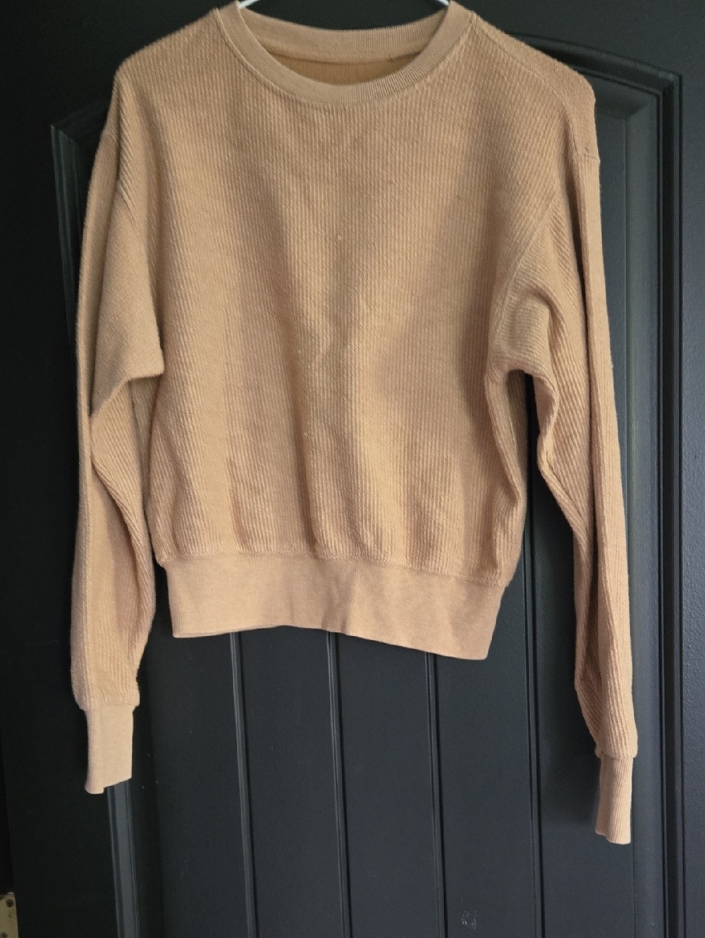 Reflex Ribbed Crewneck Sweater in Camel